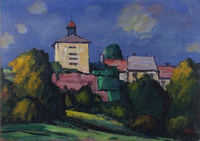 Oldřich Lajsek — krajinomalba, obraz K14