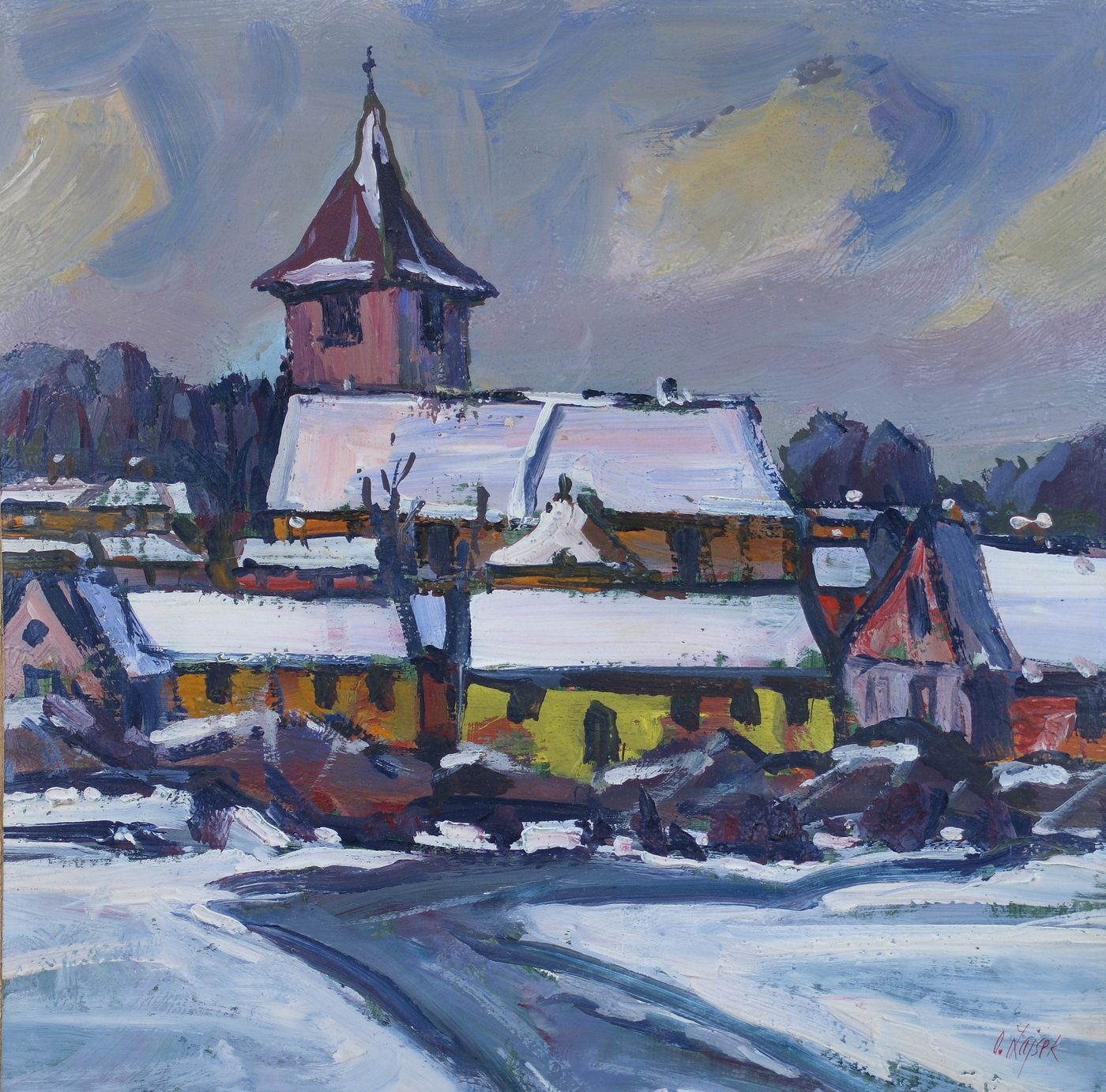 Oldřich Lajsek — krajinomalba, obraz K13