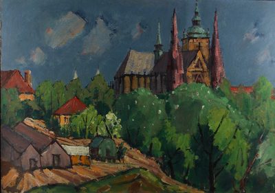 Oldřich Lajsek — krajinomalba, obraz K6