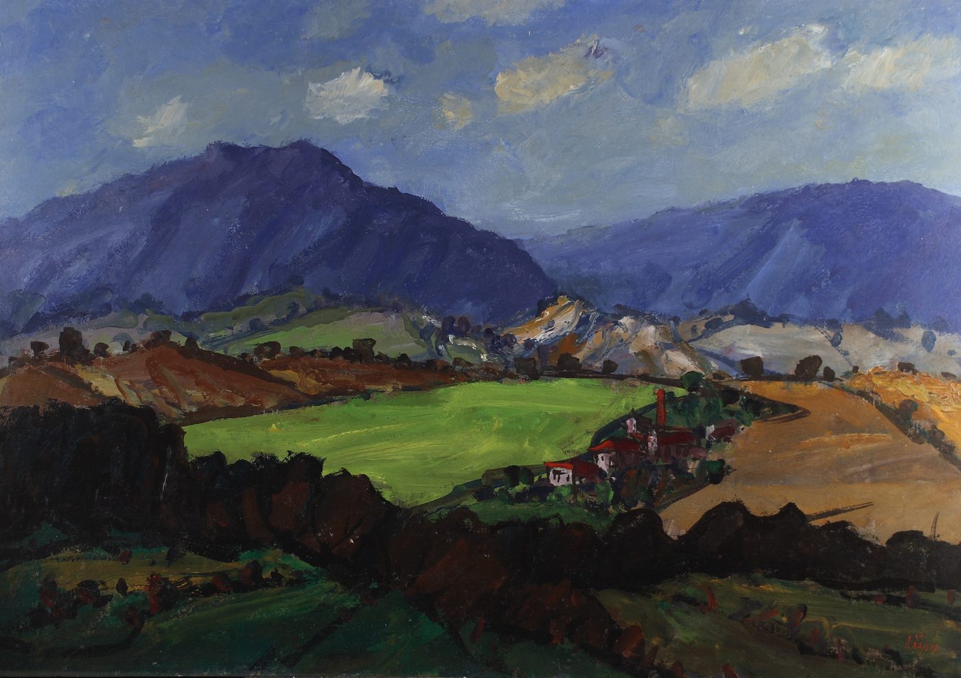 Oldřich Lajsek — krajinomalba, obraz K34