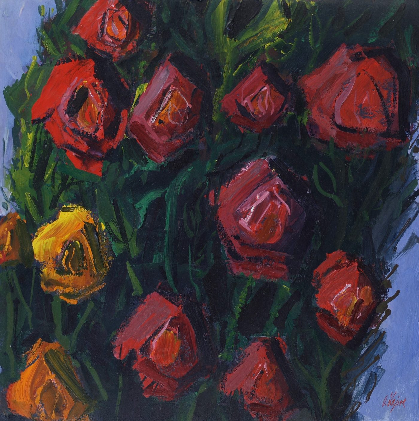 Oldřich Lajsek — květinová zátiší, obraz V18